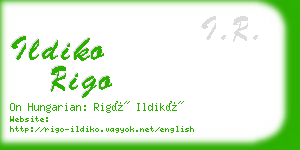 ildiko rigo business card